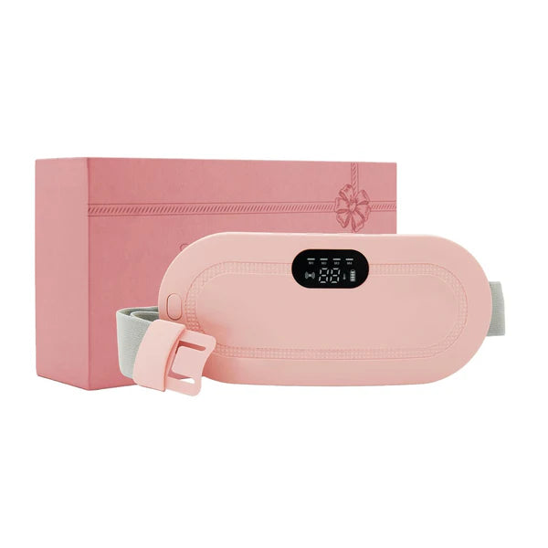 HeatEase: Portable Cordless Menstrual Heating Pad & Massage Belt with Adjustable Heat & Vibration for Period Pain Relief