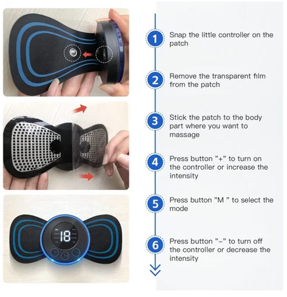 Portable USB EMS Neck Massager – Mini Electric Cervical Massage Device for Neck Pain Relief & Relaxation