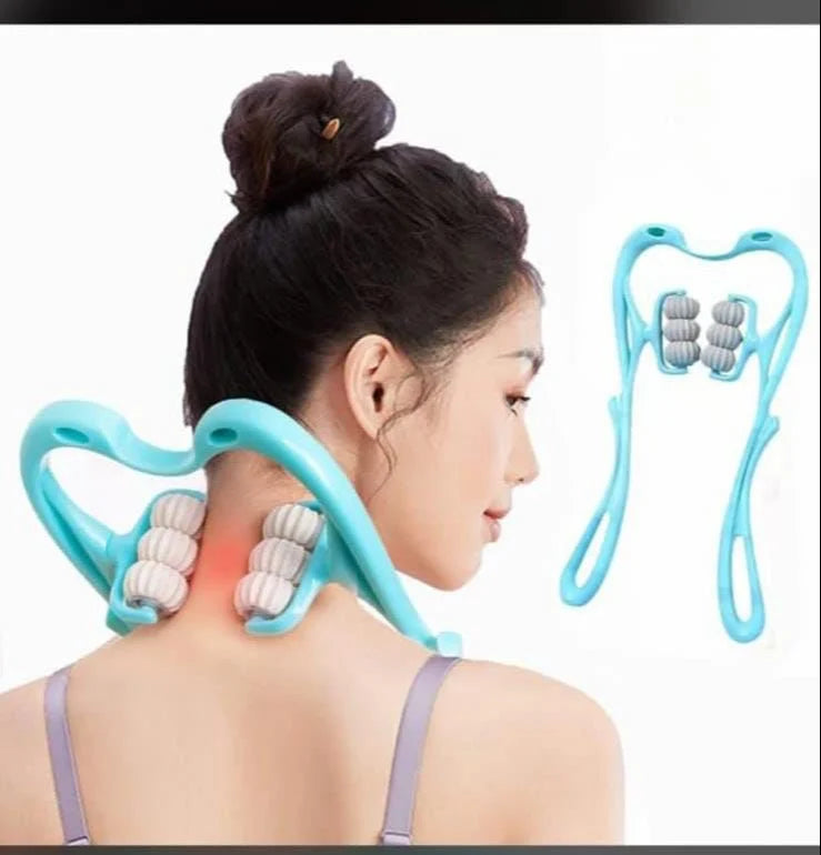 Neck Massager for Cervical Pain Relief Manual Massage Roller for Shoulder And Neck Trigger Point Massage Tool For Legs Waist